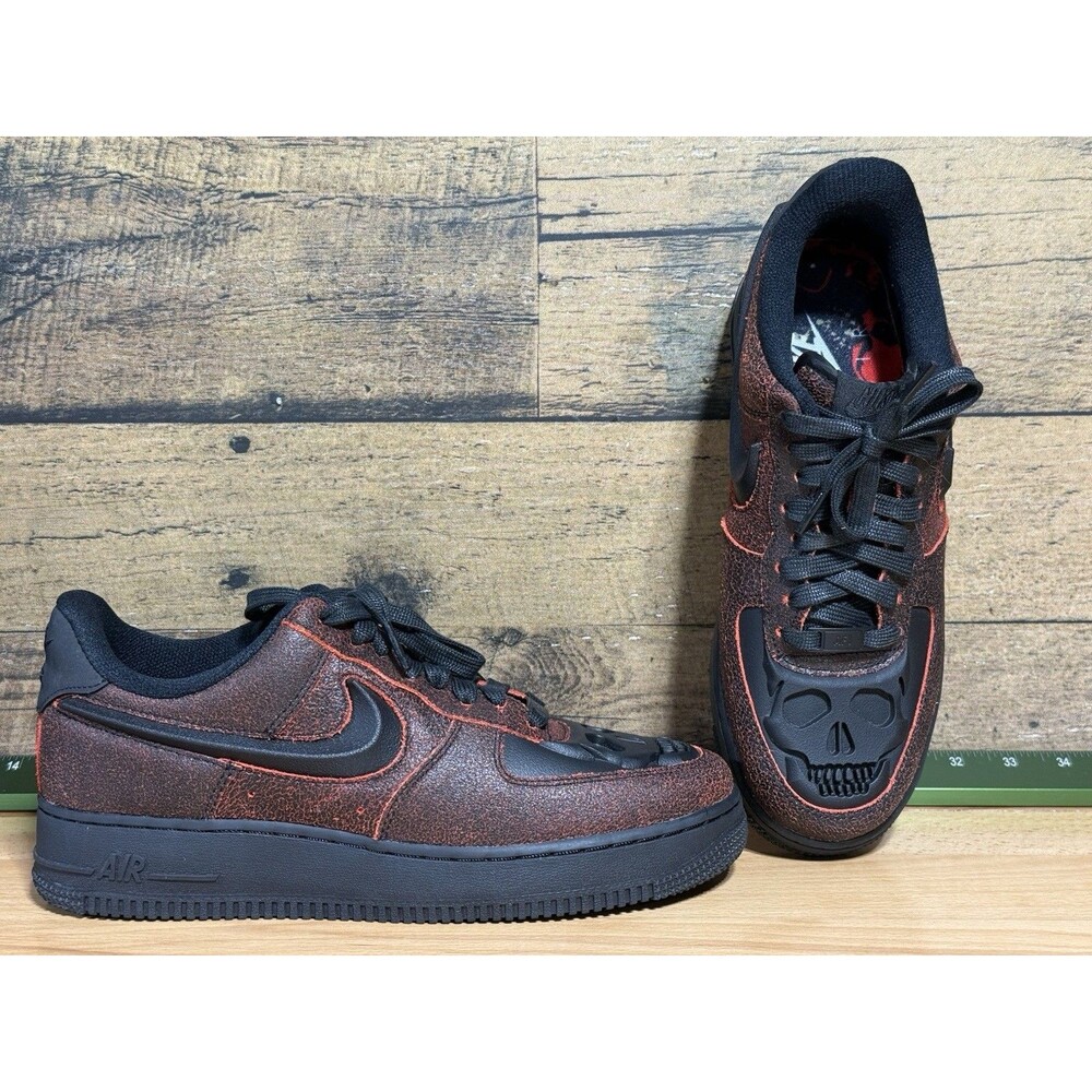 🔥💀Nike Air Force 1 Low Halloween Skull HV2016 001 Size 8 Or Womans 9.5 NEW